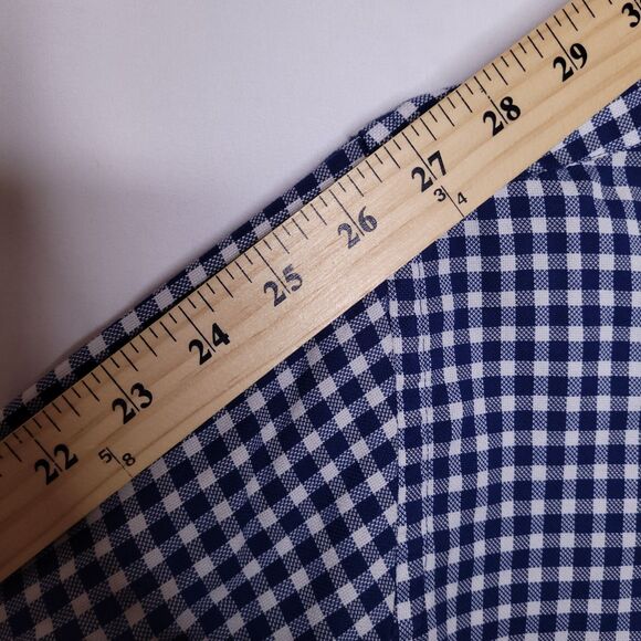 Southern Tide Shirt Mens Large Gingham Navy, White Classic Fit - Picture 8 of 11